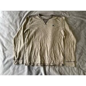 Hurley Buckle Exclusive Mens Long Sleeve Thermal Shirt Tan Brown Premium Fit M